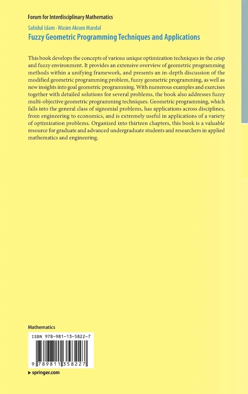 Rückseite: 9789811358227 | Fuzzy Geometric Programming Techniques and Applications | Buch | xxi