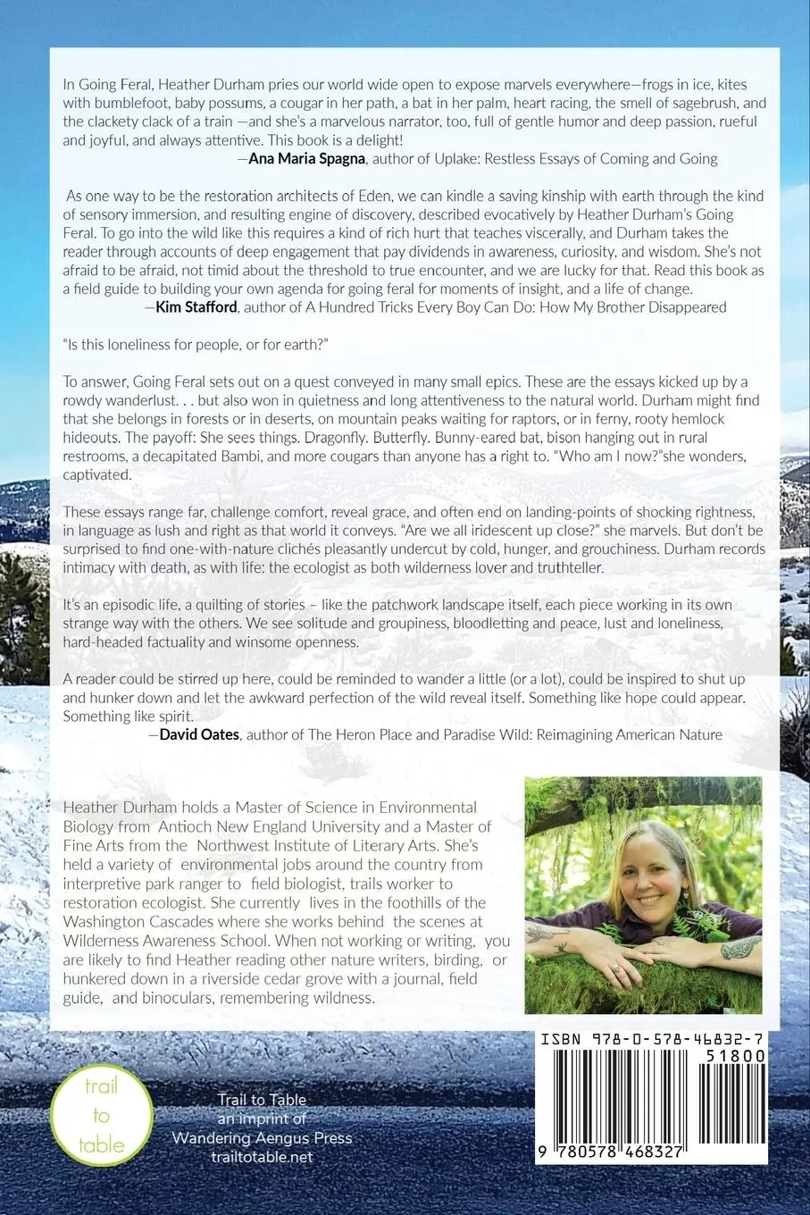 Rückseite: 9780578468327 | Going Feral | Field Notes on Wonder and Wanderlust | Heather Durham