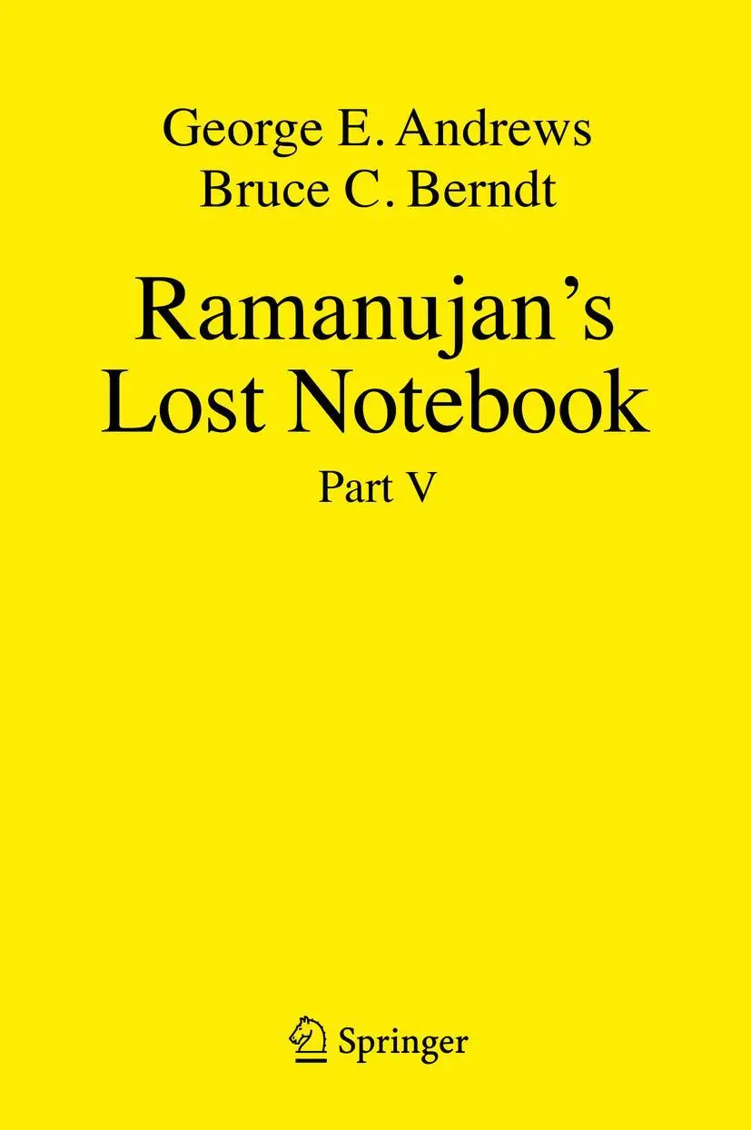Cover: 9783319778327 | Ramanujan's Lost Notebook | Part V | Bruce C. Berndt (u. a.) | Buch