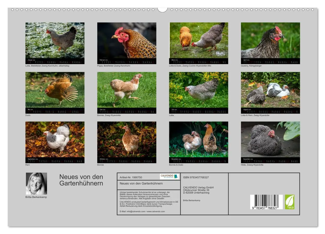 Bild: 9783457768327 | Neues von den Gartenhühnern (hochwertiger Premium Wandkalender 2026...
