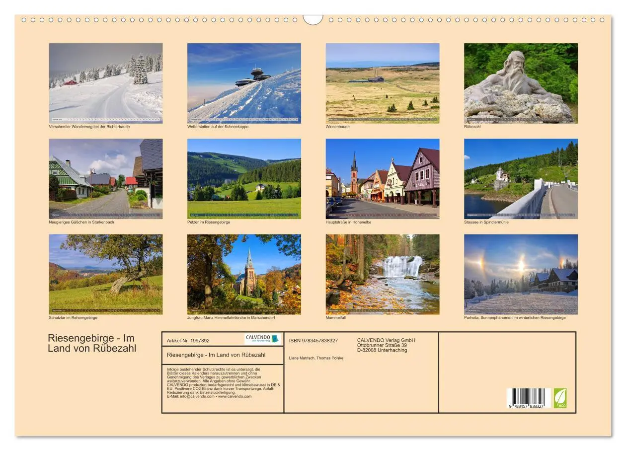 Bild: 9783457838327 | Riesengebirge - Im Land von Rübezahl (Wandkalender 2026 DIN A2...
