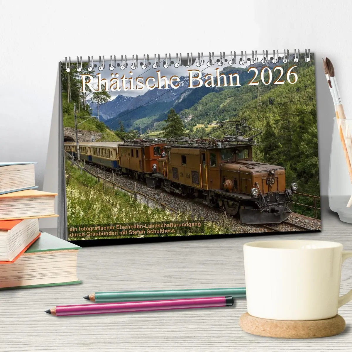 Bild: 9783516238327 | Rhätische Bahn 2026 (Tischkalender 2026 DIN A5 quer), CALVENDO...