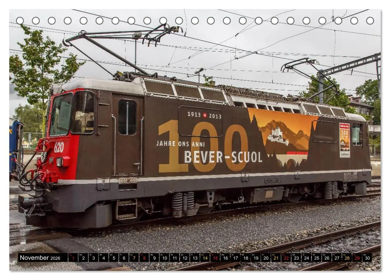 Bild: 9783516238327 | Rhätische Bahn 2026 (Tischkalender 2026 DIN A5 quer), CALVENDO...