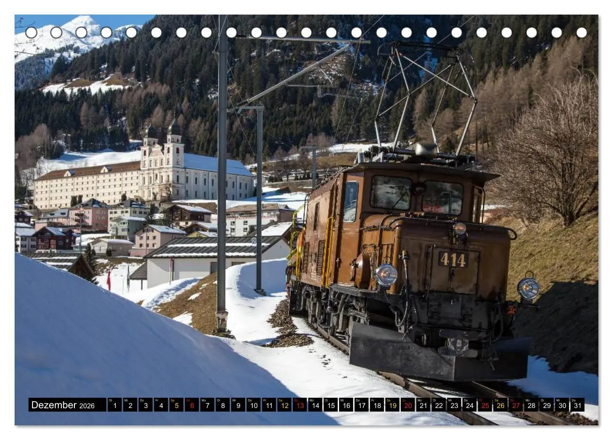Bild: 9783516238327 | Rhätische Bahn 2026 (Tischkalender 2026 DIN A5 quer), CALVENDO...