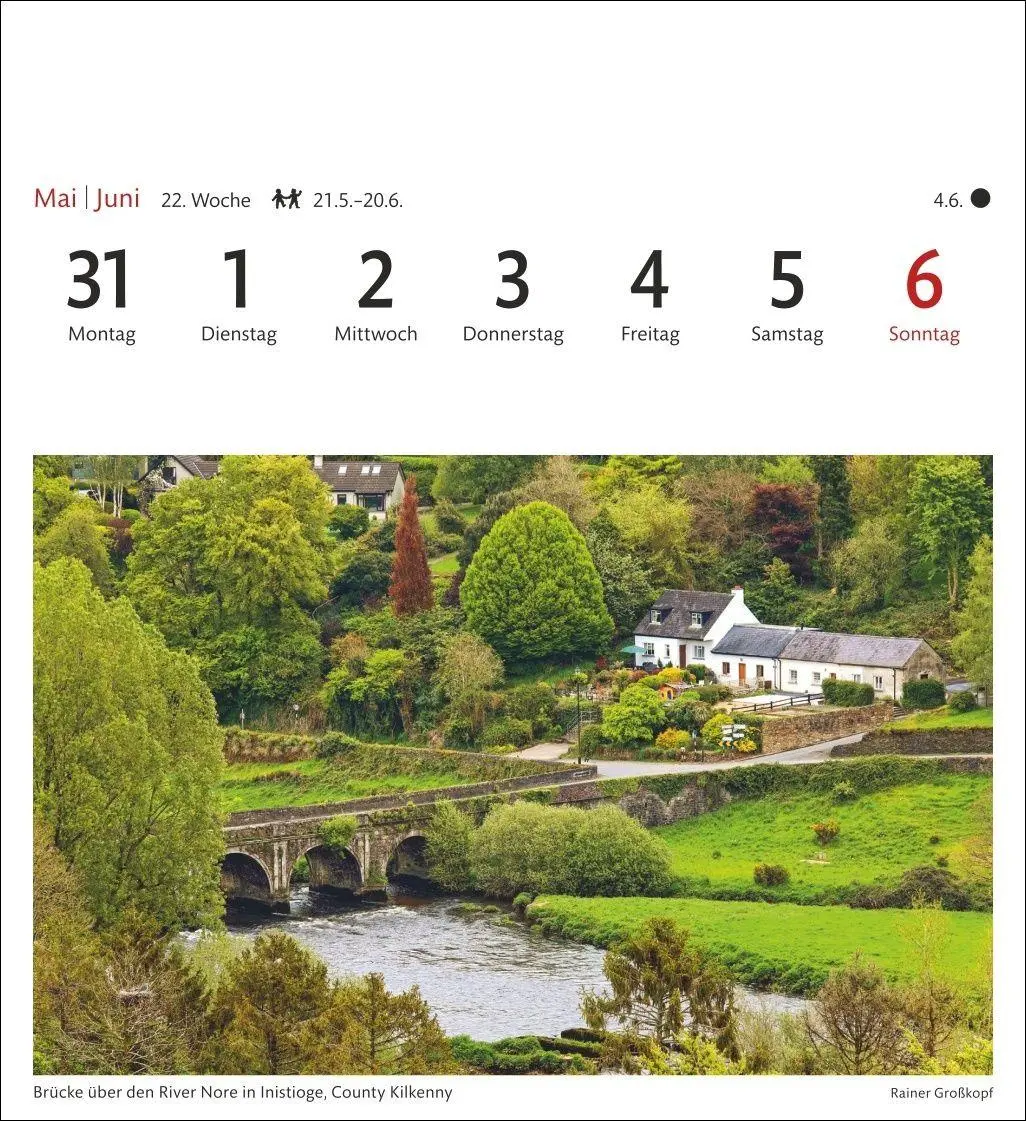 Bild: 9783840038327 | Irland Sehnsuchtskalender 2027 - Wochenkalender mit 53 Postkarten