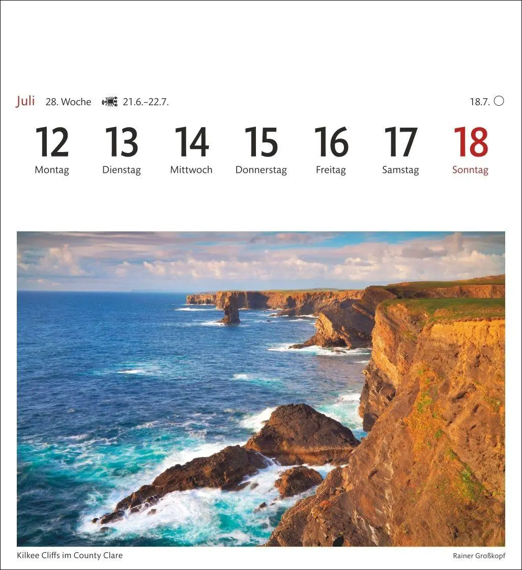 Bild: 9783840038327 | Irland Sehnsuchtskalender 2027 - Wochenkalender mit 53 Postkarten
