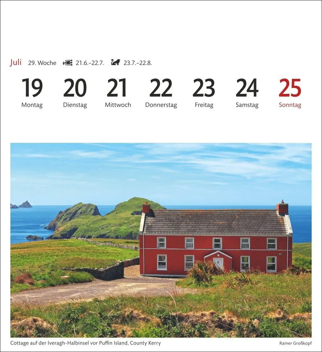 Bild: 9783840038327 | Irland Sehnsuchtskalender 2027 - Wochenkalender mit 53 Postkarten