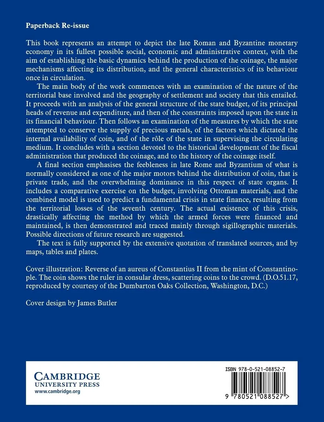 Rückseite: 9780521088527 | Studies in the Byzantine Monetary Economy C.300 1450 | Hendy (u. a.)