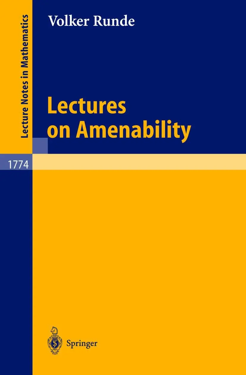 Cover: 9783540428527 | Lectures on Amenability | Volker Runde | Taschenbuch | xiv | Englisch Cover: 9783540428527 | Lectures on Amenability | Volker Runde | Taschenbuch | xiv | Englisch