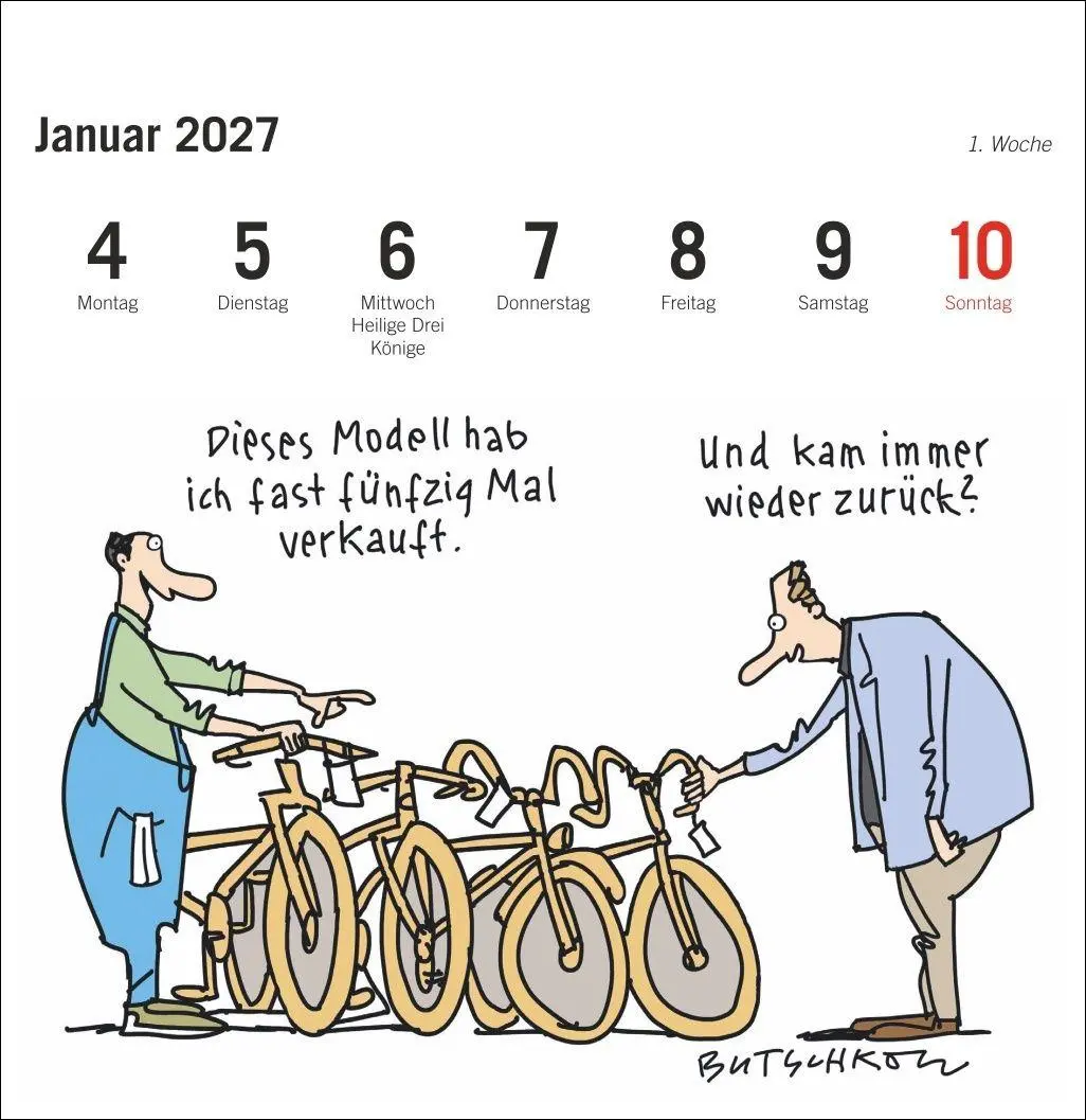 Bild: 9783756418527 | Peter Butschkow: Fahrrad unser Premium-Postkartenkalender 2027 | 54 S.