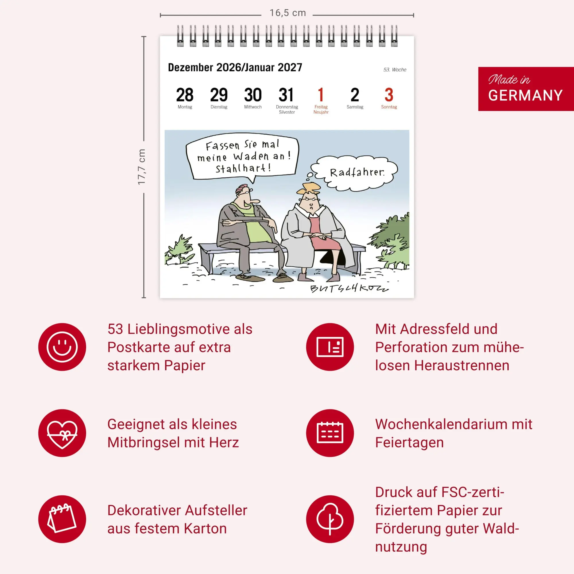 Bild: 9783756418527 | Peter Butschkow: Fahrrad unser Premium-Postkartenkalender 2027 | 54 S.