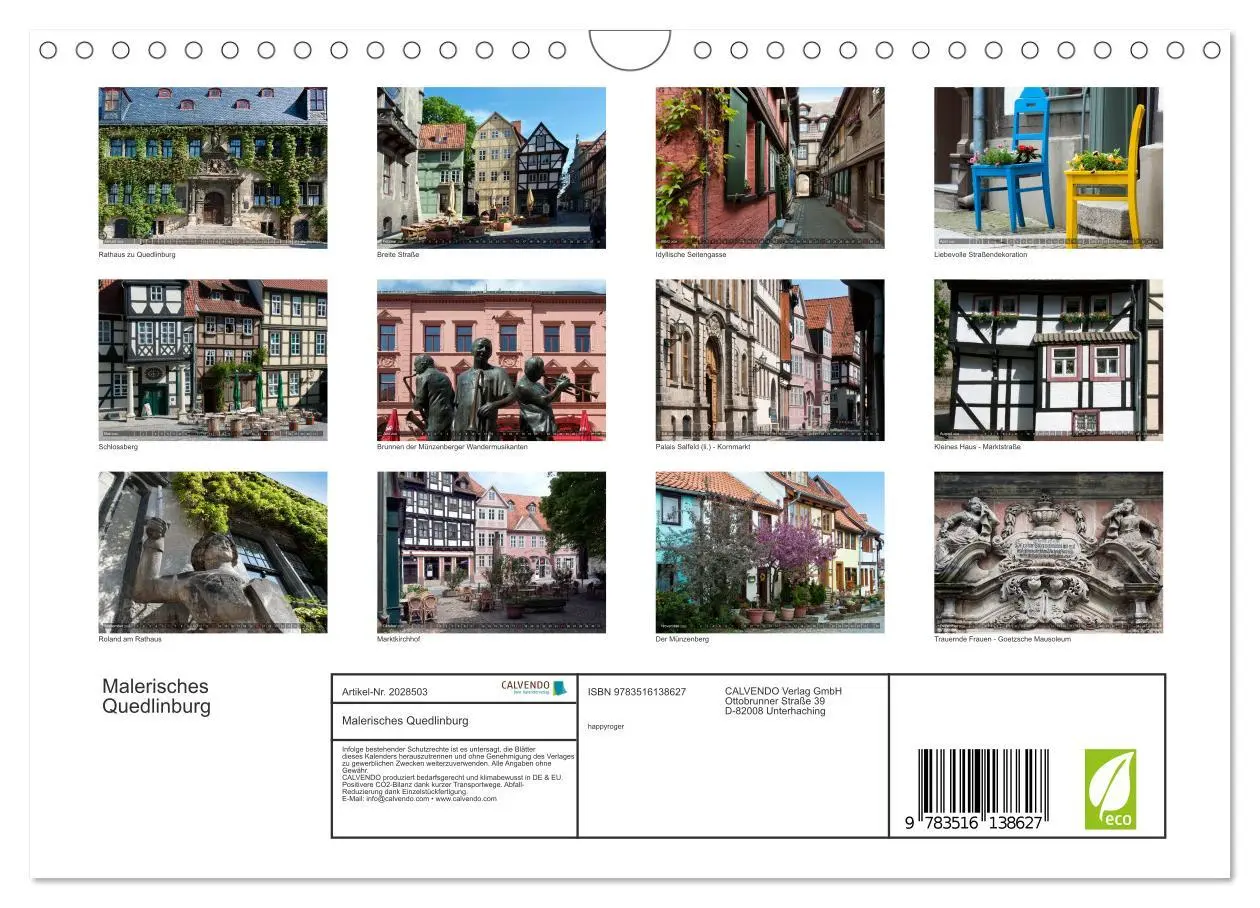 Bild: 9783516138627 | Malerisches Quedlinburg (Wandkalender 2026 DIN A4 quer), CALVENDO...