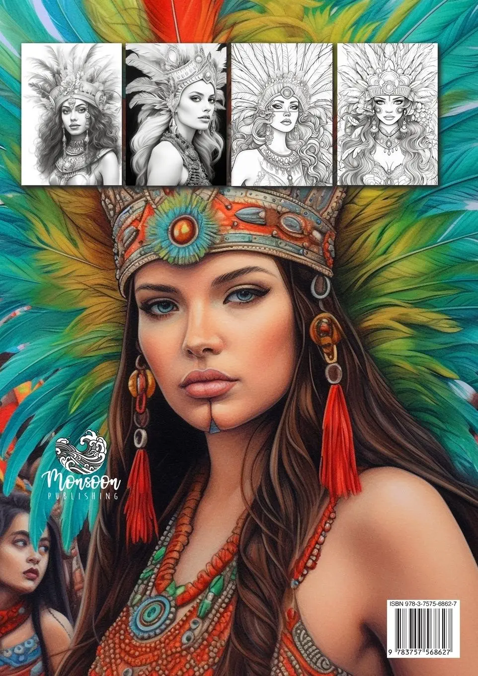 Rückseite: 9783757568627 | Brazilian Carnival Coloring Book for Adults | Monsoon Publishing