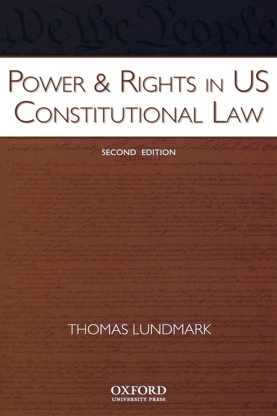 Cover: 9780195368727 | Power &amp; Rights in US Constitutional Law | Thomas Lundmark | Buch