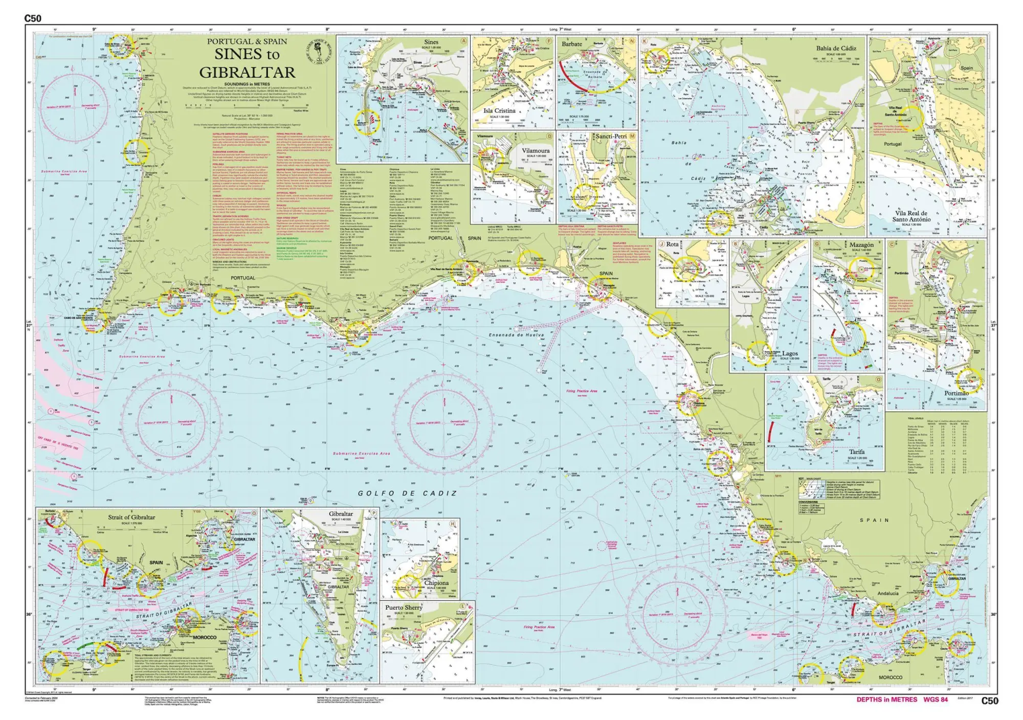 Bild: 9781846238727 | C50 Sines to Gibraltar | Imray C Series | (Land-)Karte | Englisch