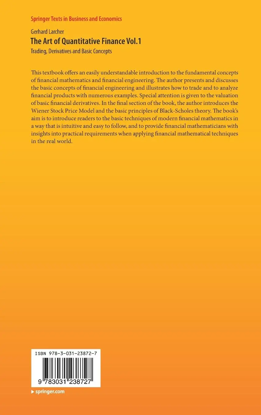 Rückseite: 9783031238727 | The Art of Quantitative Finance Vol.1 | Gerhard Larcher | Buch | xix