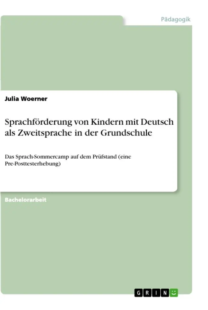 Cover: 9783656408727 | Sprachförderung von Kindern mit Deutsch als Zweitsprache in der...