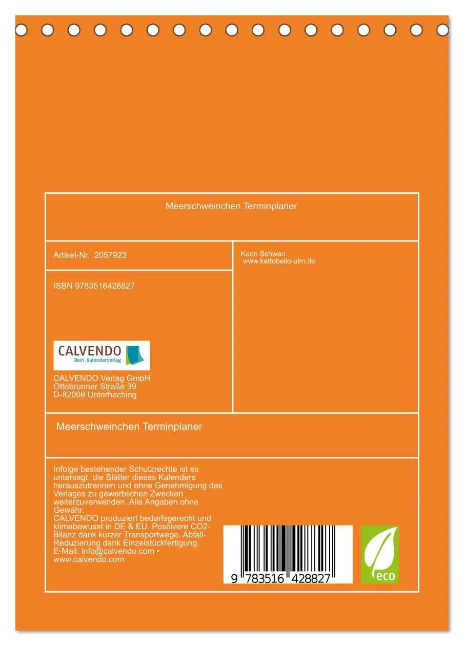 Bild: 9783516428827 | Meerschweinchen Terminplaner (Tischkalender 2026 DIN A5 hoch),...