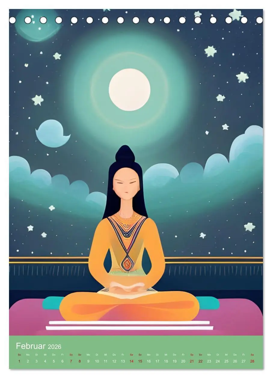 Bild: 9783516598827 | Meditation verbindet (Tischkalender 2026 DIN A5 hoch), CALVENDO...