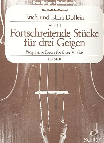 Cover: 9790001058827 | Fortschreitende Stucke 3 | Elma Doflein | Buch | Schott Music