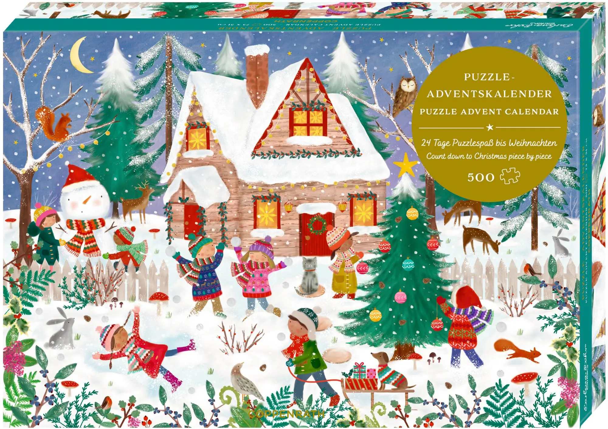 Cover: 4050003958927 | Puzzle-Adventskalender - Fröhliche Winterzeit | Kalender | 1 S.