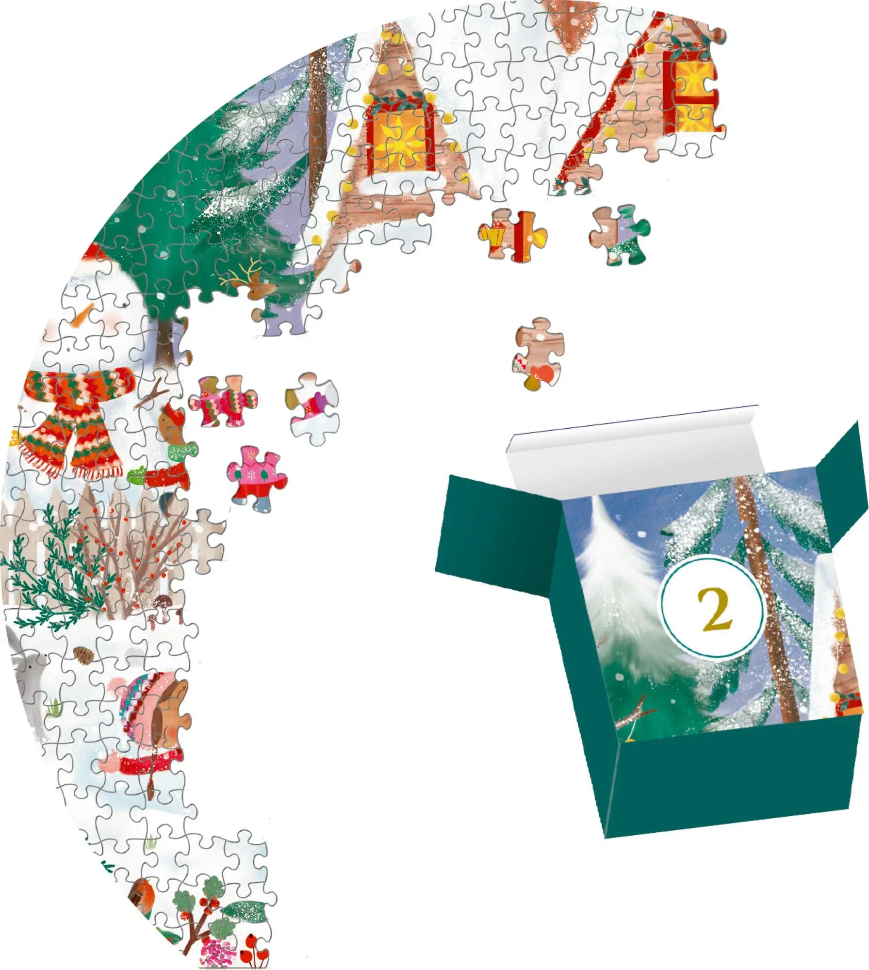 Bild: 4050003958927 | Puzzle-Adventskalender - Fröhliche Winterzeit | Kalender | 1 S.