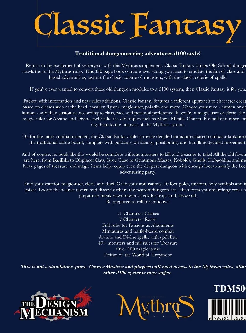 Rückseite: 9780994758927 | TDM500 Classic Fantasy | Rodney Leary | Buch | Englisch | 2021