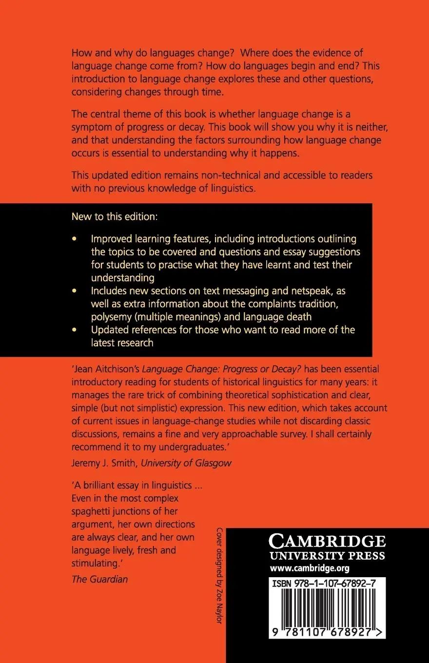 Rückseite: 9781107678927 | Language Change | Jean Aitchison | Taschenbuch | Englisch | 2019