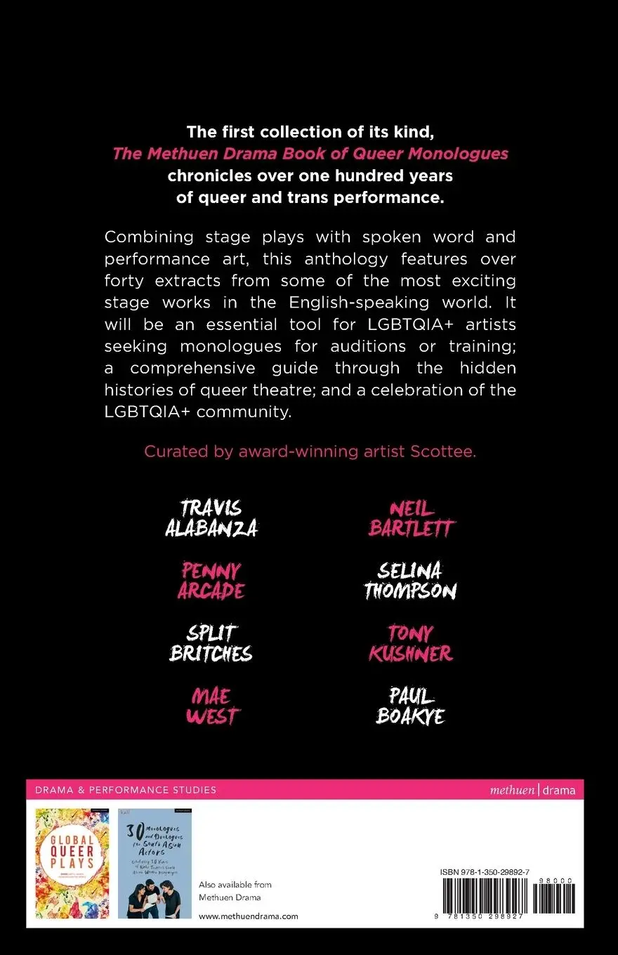 Rückseite: 9781350298927 | The Methuen Drama Book of Queer Monologues | Scottee | Taschenbuch