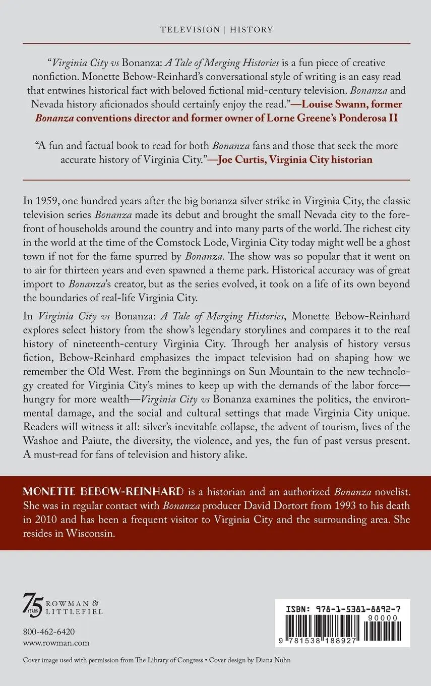 Rückseite: 9781538188927 | Virginia City vs Bonanza | A Tale of Merging Histories | Buch | 2024
