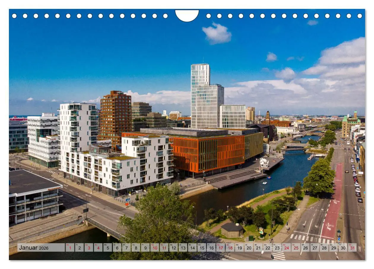 Bild: 9783457708927 | Malmö von oben (Wandkalender 2026 DIN A4 quer), CALVENDO...