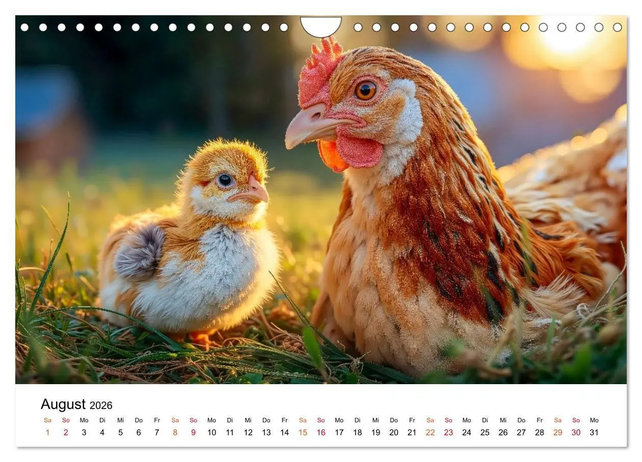 Bild: 9783516658927 | Hühner - gefiedert durchs Jahr (Wandkalender 2026 DIN A4 quer),...