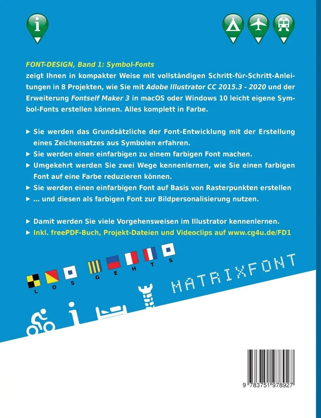 Rückseite: 9783751978927 | Symbol-Fonts erstellen | mit Adobe Illustrator und Fontself Maker