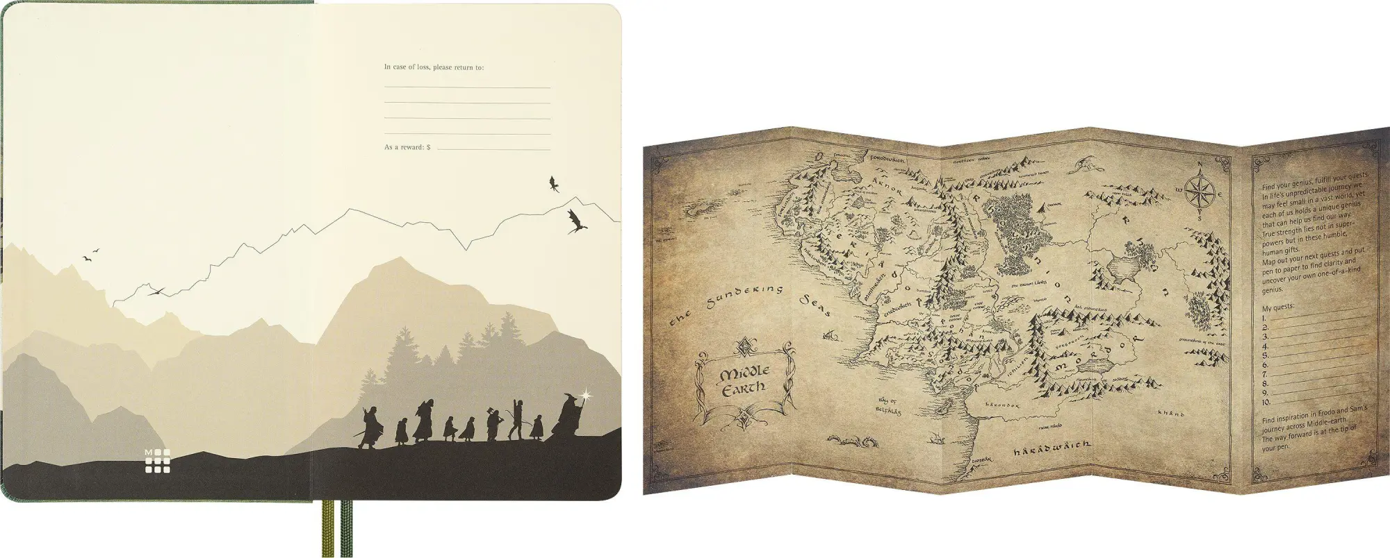 Bild: 8056999279127 | Moleskine 12 Monate Der Herr der Ringe Tageskalender 2027, L/A5, 1...