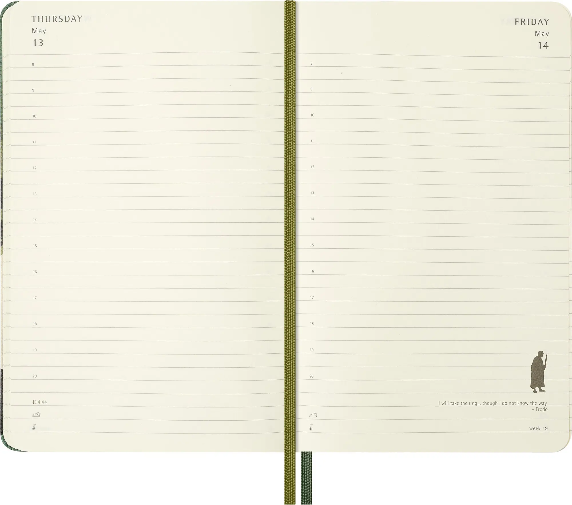 Bild: 8056999279127 | Moleskine 12 Monate Der Herr der Ringe Tageskalender 2027, L/A5, 1...