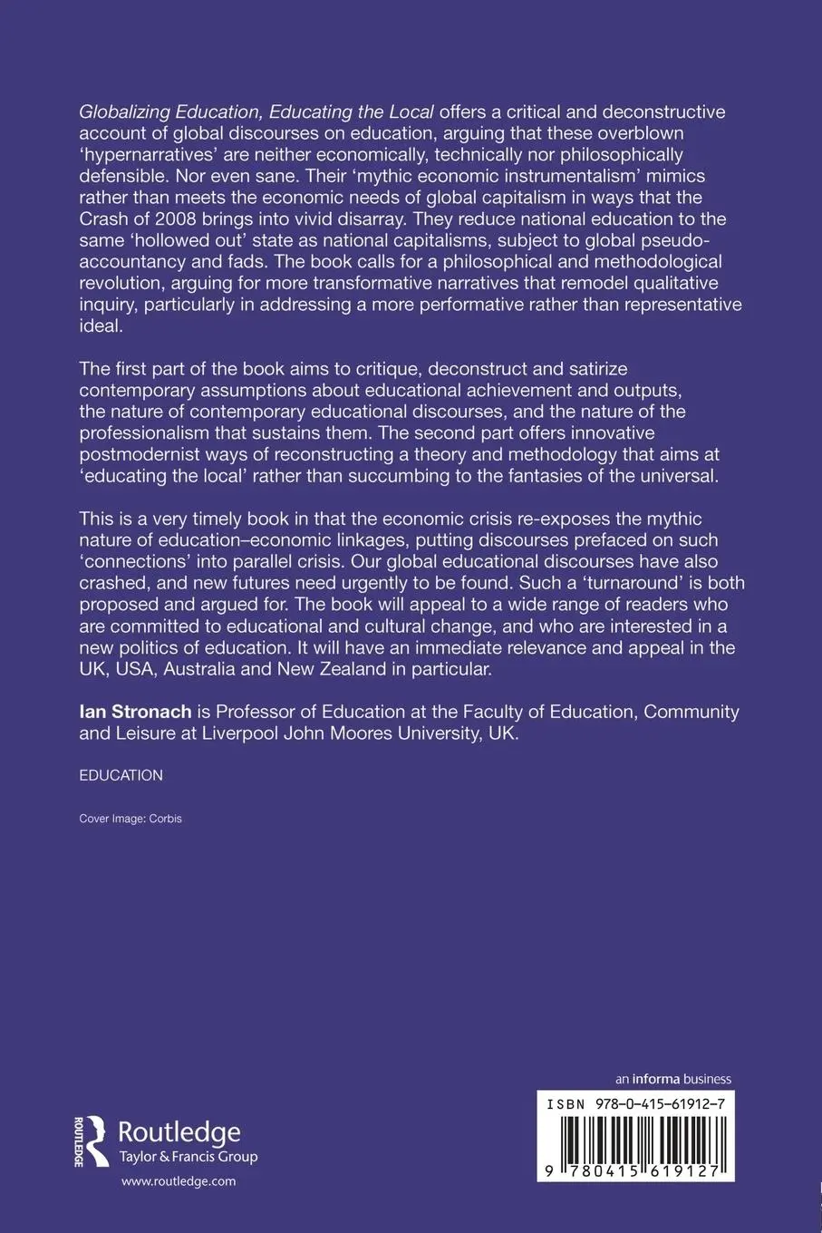 Rückseite: 9780415619127 | Globalizing Education, Educating the Local | How Method Made us Mad