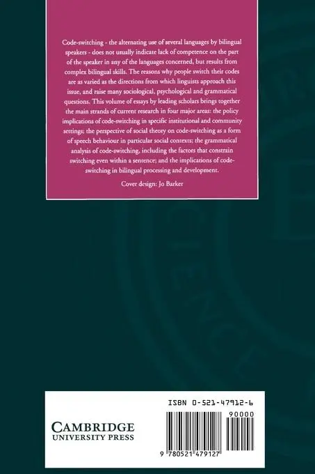 Rückseite: 9780521479127 | One Speaker, Two Languages | Lesley Milroy (u. a.) | Taschenbuch
