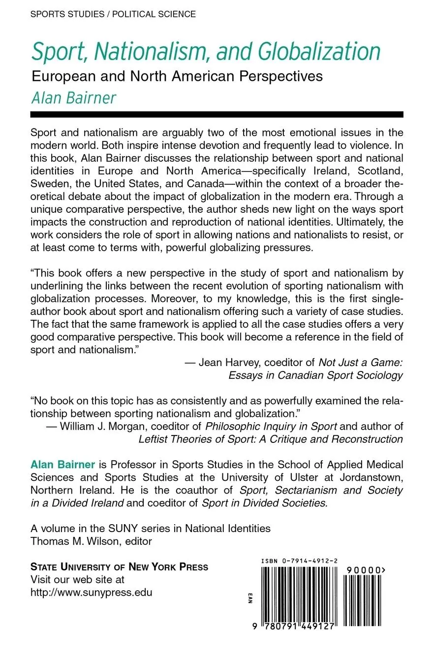 Rückseite: 9780791449127 | Sport, Nationalism, and Globalization | Alan Bairner | Taschenbuch