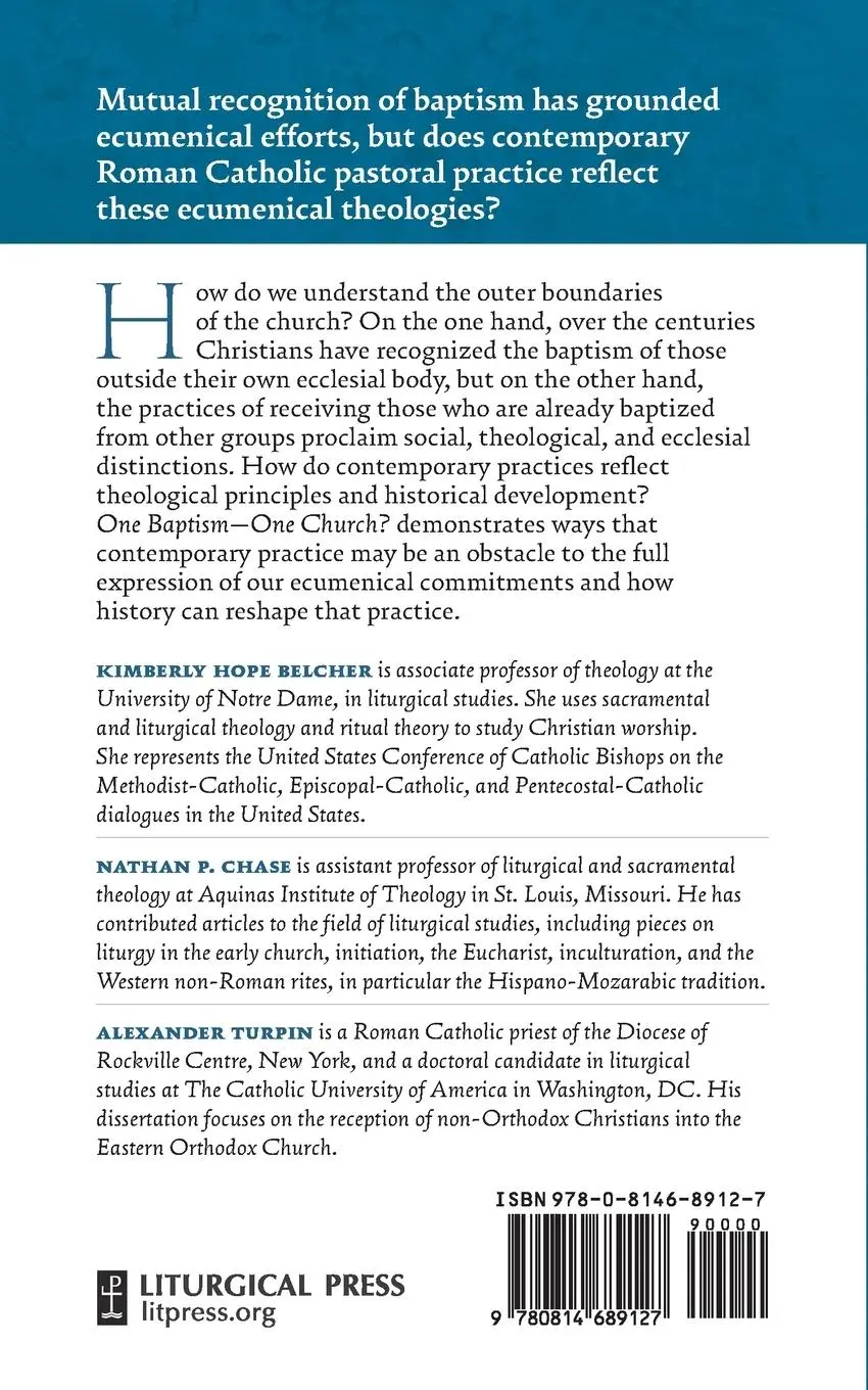 Rückseite: 9780814689127 | One Baptism-One Church? | Kimberly Hope Belcher (u. a.) | Taschenbuch