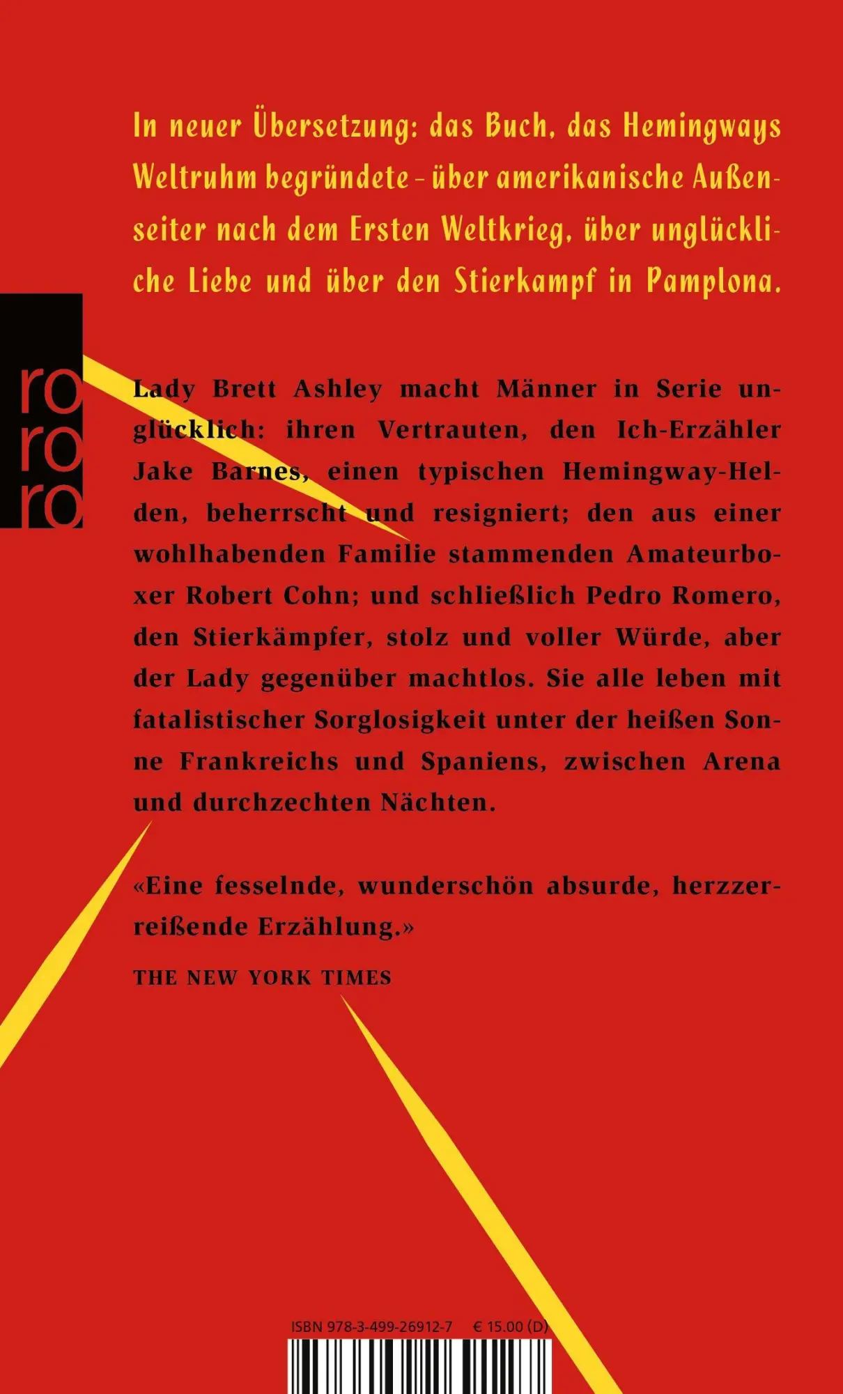Rückseite: 9783499269127 | Fiesta | Ernest Hemingway | Taschenbuch | 320 S. | Deutsch | 2015