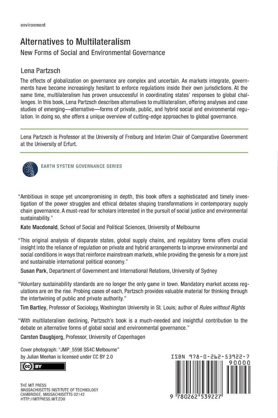 Rückseite: 9780262539227 | Alternatives to Multilateralism | Lena Partzsch | Taschenbuch | 2020