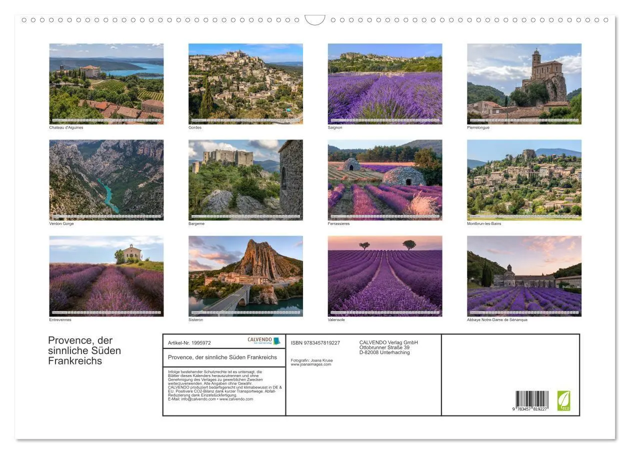 Bild: 9783457819227 | Provence, der sinnliche Süden Frankreichs (Wandkalender 2026 DIN A2...