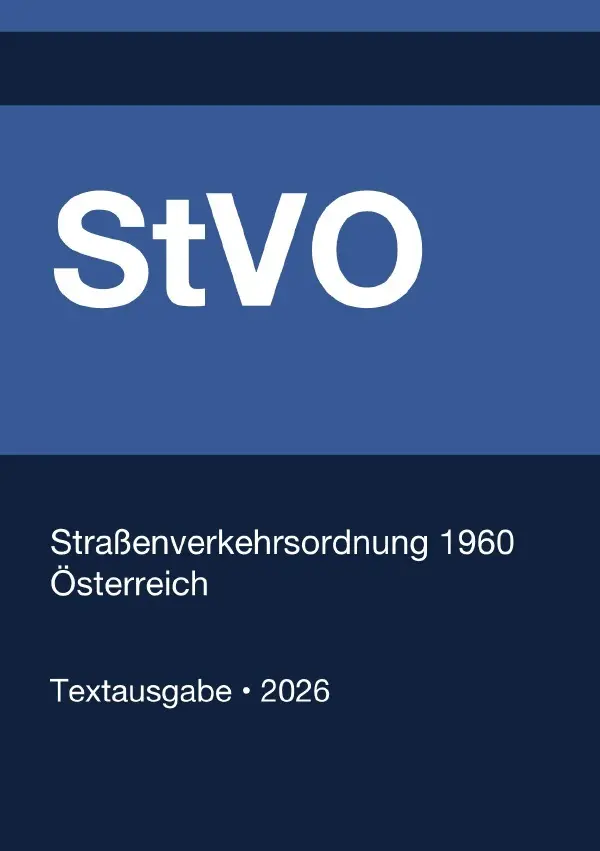 Cover: 9783565419227 | StVo - Straßenverkehrsordnung 1960 (Österreich) 2026 | Österreich