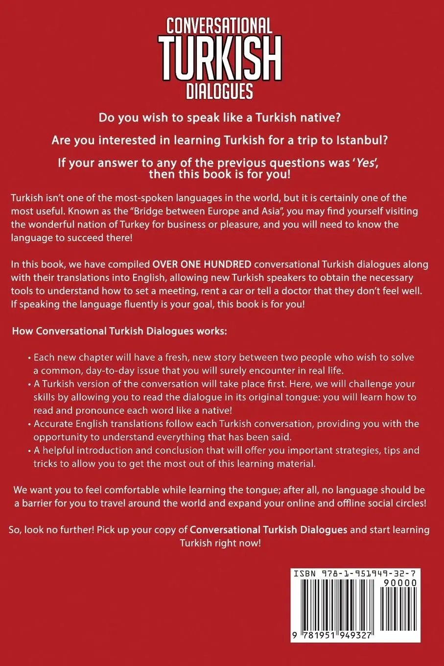 Rückseite: 9781951949327 | Conversational Turkish Dialogues | Lingo Mastery | Taschenbuch | 2021
