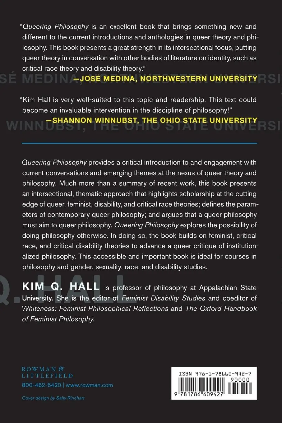 Rückseite: 9781786609427 | Queering Philosophy | Kim Q. Hall | Taschenbuch | Englisch | 2022