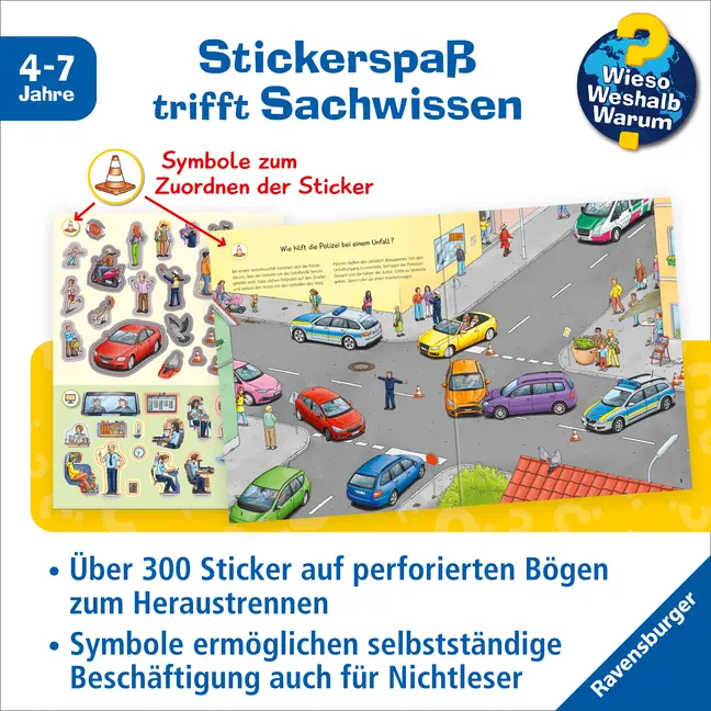 Bild: 9783473329427 | Wieso? Weshalb? Warum? Stickerheft: Polizei | Oliver Kockmann | Buch