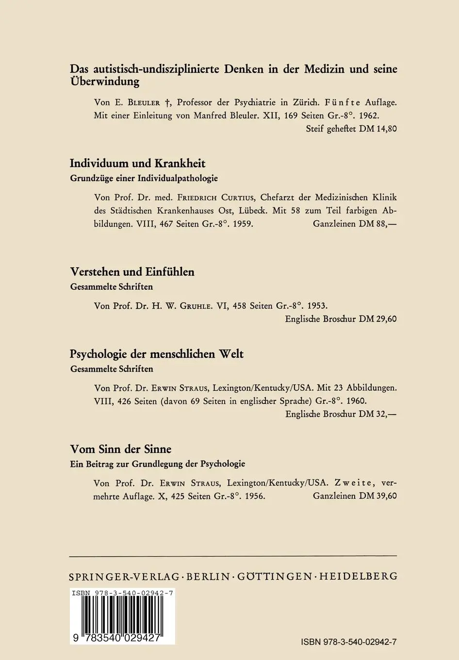 Rückseite: 9783540029427 | Schmerz und Schmerzhaftigkeit | A. Auersperg | Taschenbuch | viii