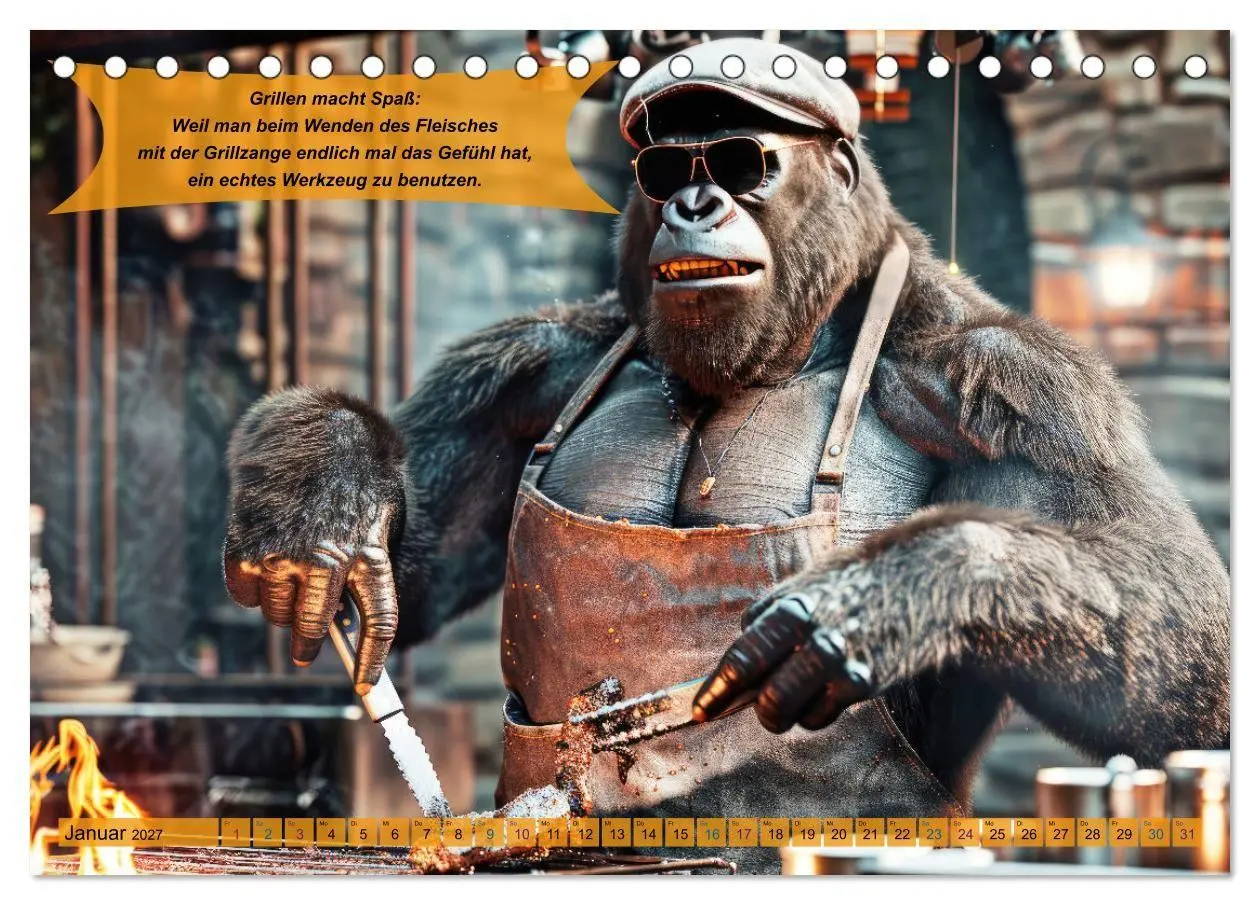 Bild: 9783569079427 | Tierisch lustige Grillmeister (Tischkalender 2027 DIN A5 quer),...