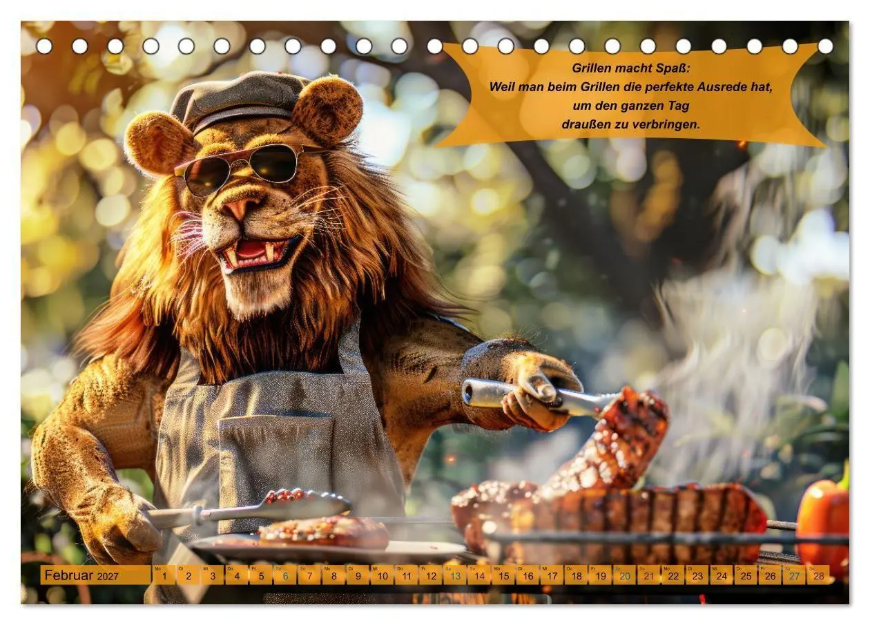 Bild: 9783569079427 | Tierisch lustige Grillmeister (Tischkalender 2027 DIN A5 quer),...