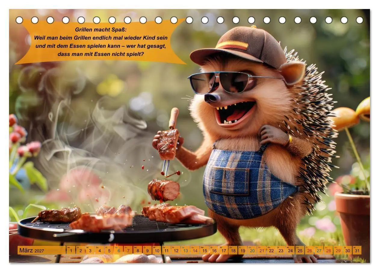 Bild: 9783569079427 | Tierisch lustige Grillmeister (Tischkalender 2027 DIN A5 quer),...